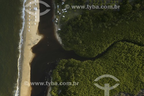 Foto feita com drone da Praia Japara Grande - Prado - Bahia (BA) - Brasil