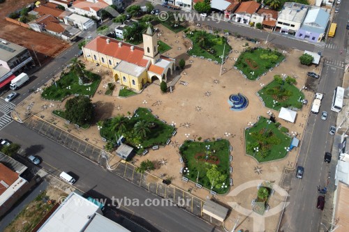 Foto feita com drone da Igreja Matriz de São Pedro - Ubarana - São Paulo (SP) - Brasil