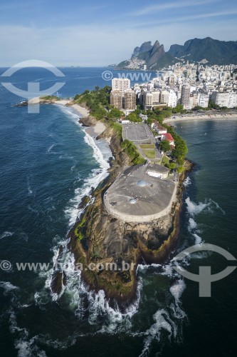 Foto feita com drone do antigo Forte de Copacabana (1914-1987), atual Museu Histórico do Exército - Rio de Janeiro - Rio de Janeiro (RJ) - Brasil