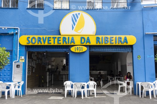 Fachada de famosa sorveteria - Sorveteria da Ribeira - Salvador - Bahia (BA) - Brasil