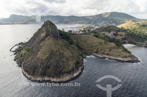 Vista aérea da Praia de Adão e Eva - Niterói - Rio de Janeiro (RJ) - Brasil