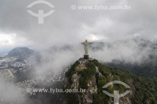 Vista aérea do Cristo Redentor - Rio de Janeiro - Rio de Janeiro (RJ) - Brasil
