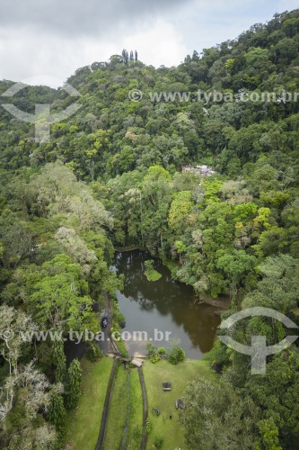Foto feita com drone do Açude da Solidão - Parque Nacional da Tijuca  - Rio de Janeiro - Rio de Janeiro (RJ) - Brasil
