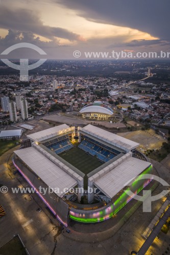 Foto feita com drone do Estádio de futebol Arena Pantanal - Cuiabá - Mato Grosso (MT) - Brasil