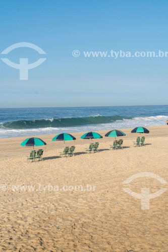Guarda-sol e cadeiras de praia para aluguel - Praia de Ipanema - Rio de Janeiro - Rio de Janeiro (RJ) - Brasil