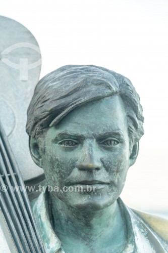 Estátua do maestro Tom Jobim no calçadão da Praia do Arpoador - Rio de Janeiro - Rio de Janeiro (RJ) - Brasil