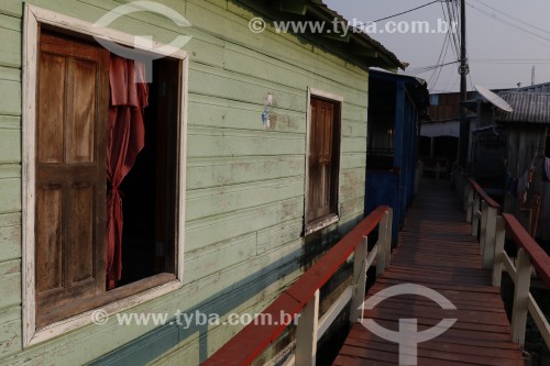 Detalhe de casa de palafita - Careiro da Várzea - Amazonas (AM) - Brasil