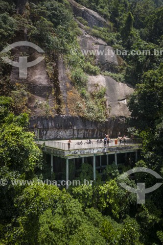 Foto feita com drone de mirante na Estrada das Paineiras - Parque Nacional da Tijuca - Rio de Janeiro - Rio de Janeiro (RJ) - Brasil