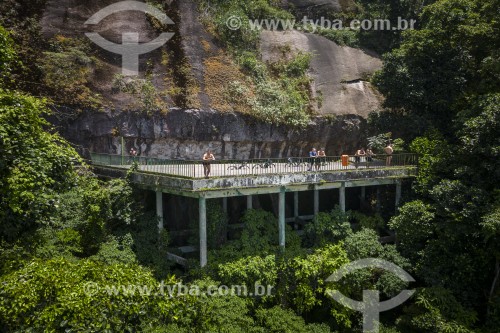 Foto feita com drone de mirante na Estrada das Paineiras - Parque Nacional da Tijuca - Rio de Janeiro - Rio de Janeiro (RJ) - Brasil