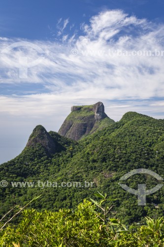 Vista da Pedra da Gávea a partir do Mirante da Freira - Parque Nacional da Tijuca - Rio de Janeiro - Rio de Janeiro (RJ) - Brasil
