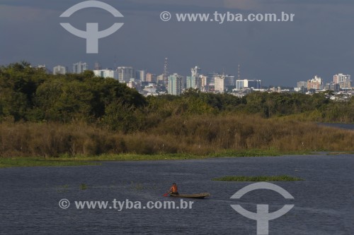Vista da cidade de Manaus à partir do Rio Negro - Manaus - Amazonas (AM) - Brasil
