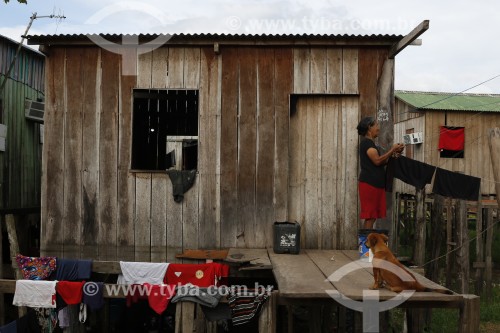 Detalhe de casa na Comunidade Cidade Nova - Iranduba - Amazonas (AM) - Brasil
