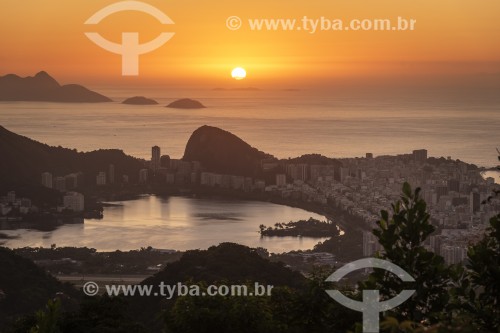 Vista à partir do Mirante da Vista Chinesa ao amanhecer - Rio de Janeiro - Rio de Janeiro (RJ) - Brasil