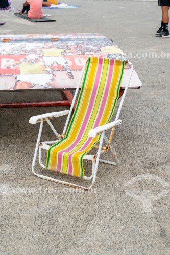 Cadeira de praia no Largo do Millôr - Arpoador - Rio de Janeiro - Rio de Janeiro (RJ) - Brasil