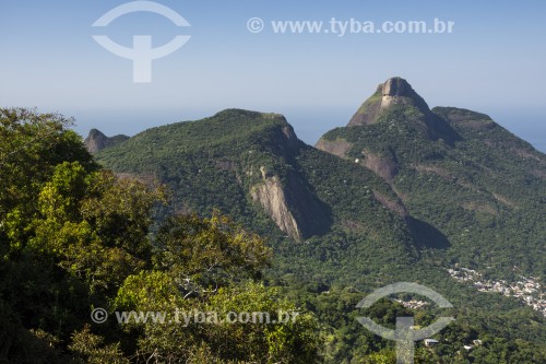 Pedra Bonita e Pedra da Gávea vistos do Pico Castelos da Taquara - Rio de Janeiro - Rio de Janeiro (RJ) - Brasil