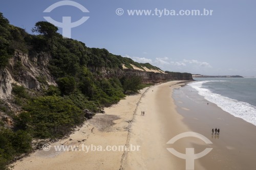 Foto feita com drone de falésias na Praia da Baía dos Golfinhos  - Tibau do Sul - Rio Grande do Norte (RN) - Brasil