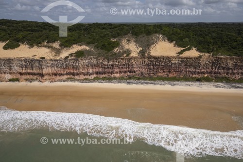 Foto feita com drone de falésias na Praia da Baía dos Golfinhos  - Tibau do Sul - Rio Grande do Norte (RN) - Brasil