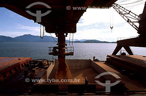  Loading soybeans onto barge for export - Santos city - Sao Paulo state - Brazil 