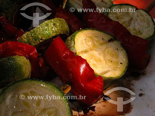  Barbecue of Bell pepper and Zucchini - Brazil 