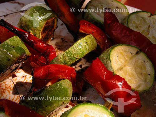  Barbecue of Bell pepper and Zucchini - Brazil 