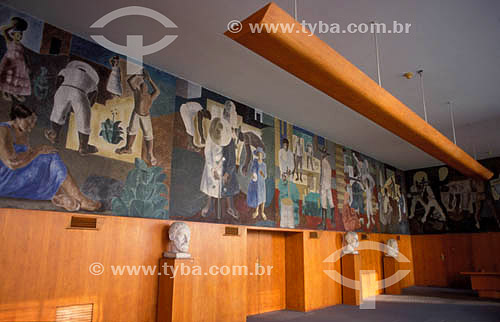  Candido Portinari artwork - Interior of the Gustavo Capanema Palace (MEC)* - Center of Rio de Janeiro city - Rio de Janeiro state - Brazil  * It is a National Historic Site since 03-18-1948. 