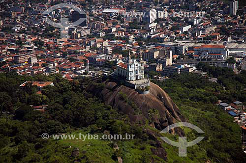  Aerial view of the Penha Church and slums (favelas) - Rio de Janeiro city - Rio de Janeiro State - Brazil 