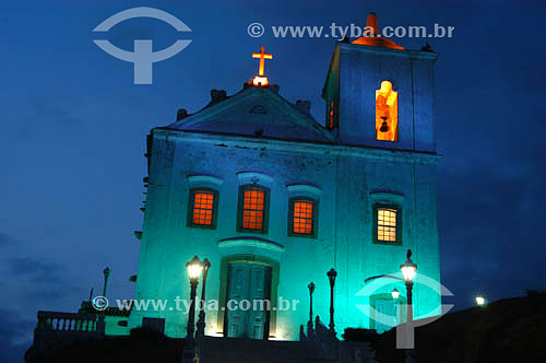  Nossa Senhora de Nazareth Mother Church by night - Saquarema city - Rio de Janeiro state - Brazil *digital photo 