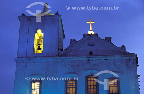  Nossa Senhora de Nazareth Mother Church by night - Saquarema city - Rio de Janeiro state - Brazil 
