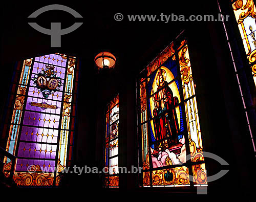  Stained glass in a Church - Minas Gerais state - Brazil 
