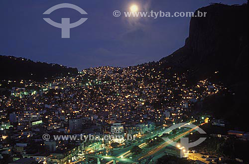  Rocinha Slum illuminated at night - Rio de Janeiro city - Rio de Janeiro state - Brazil 