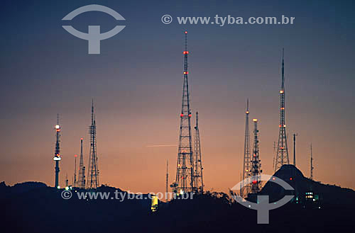  Antennas of telecommunication - Radio and TV - Sumare - Rio de Janeiro city - Rio de Janeiro state - Brazil 