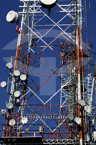  Workers making maintenance of telecommunication towers  - Brazil