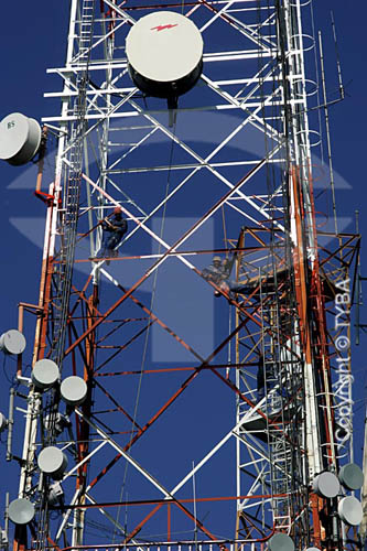  Workers making maintenance of telecommunication towers  - Brazil