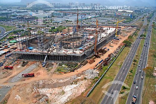  Aerial view of Music City construction - Barra da Tijuca neighbourhood - Rio de Janeiro city - Rio de Janeiro state - Brazil 