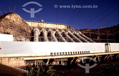  Furnas Hydroelectric Dam, formed by the Rio Grande River (next to the Santo Hilario city) and Sapucai River - Minas Gerais State - Brazil - July/2004. 