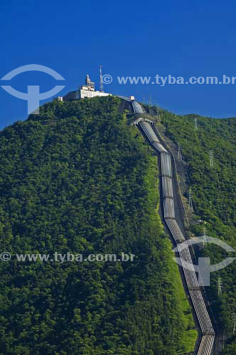  View of aqueduct that feeds Henry Borden hydroelectric at Serra do Mar - Cubatao region - Sao Paulo state - Brazil 