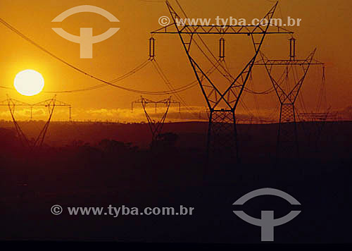  Electrical transmission towers (Electric energy) - high-voltage transmission - Brazil 
