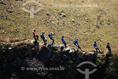  Mountaineering at Gaviao cume - Andradas region - Minas Gerais state - Brazil 