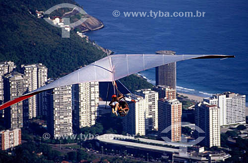  Hang glider flight over Sao Conrado neighbourhood - Rio de Janeiro city - Rio de Janeiro state - Brazil 