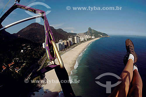  Paragliding - Sao Conrado Beach in the background - Rio de Janeiro city - Rio de Janeiro state - Brasil 
