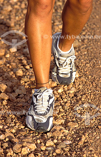 Sport - jogging - detail of the legs of the athlete 