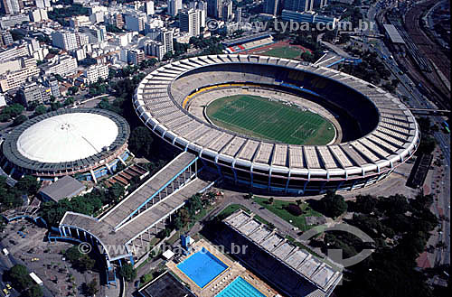  Aerial view of the Maracana Stadium* - Maracana neighbourhood - Rio de Janeiro city - Rio de Janeiro state - Brazil  * The Stadium is a National Historic Site since 12-26-2000. 