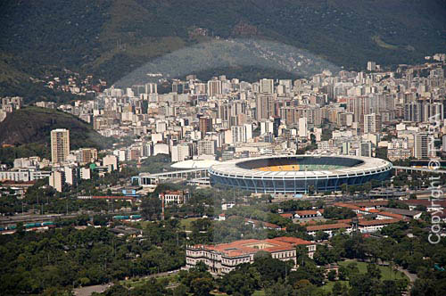  Aerial view, showing the Maracana Stadium* and the north area of the Rio de Janeiro city - Rio de Janeiro state - Brazil  *The Stadium is a National Historic Site since 12-26-2000. 