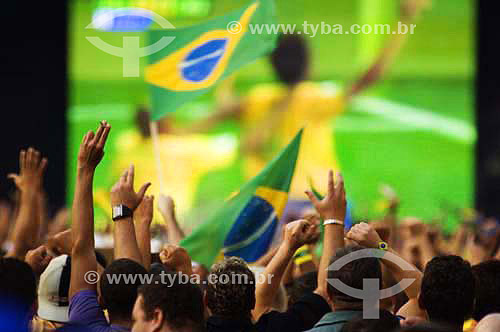  Brazilian soccer fans gathered at 
