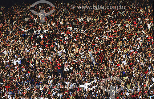  Flamengo fans crowd at Maracana (Mario Filho Journalist Stadium) - Rio de Janeiro city - Rio de Janeiro state - Brazil 