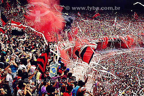  Soccer game - Flamengo Football Club cheering - Maracana Stadium - Maracana neighbourhood - Rio de Janeiro city - Rio de Janeiro state - Brazil 