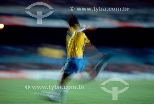  Soccer game - player of the Brazilian Soccer Team 