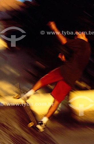  Boy skateboarding 