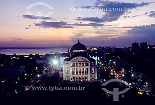  Amazon Theater at sunset  - Manaus city - Amazonas state (AM) - Brazil