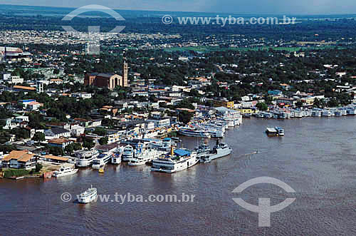  Aerial view of Parantins village - Amazonas state - Brazil 
